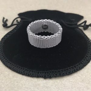 Sterling silver mesh ring